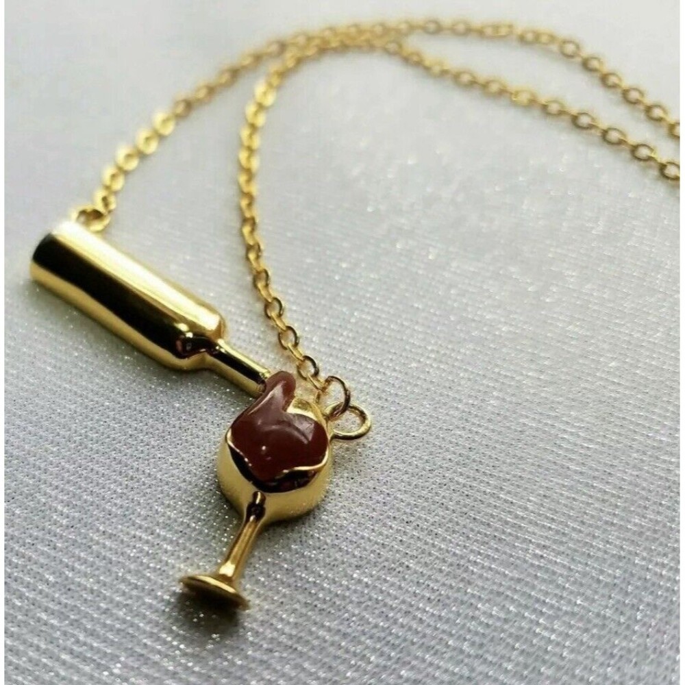 Wine‎ Sterling Silver  Necklace